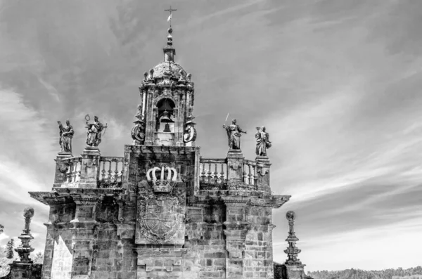 Iglesia Santiago Compostela Galicia Norte España Imagen Blanco Negro —  Fotos de Stock