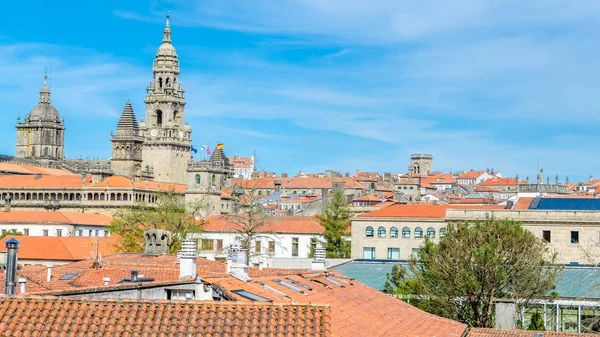 Miejski Krajobraz Widok Santiago Compostela Galicja Hiszpania — Zdjęcie stockowe