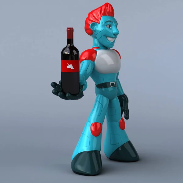 Red Robot - 3D Illustration