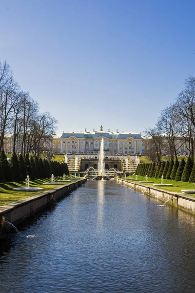 Rusia San Petersburgo Gran Palacio Peterhof — Foto de Stock