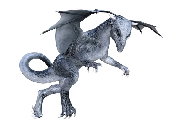 Weergave Van Een Fantasie Dragon Theekopje Geïsoleerd Witte Achtergrond — Stockfoto