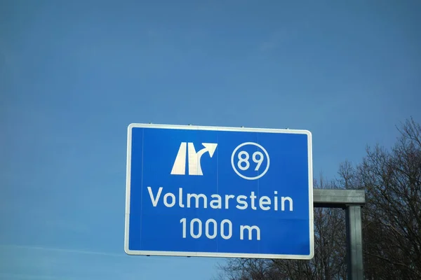 Zjazd Autostrady Federalnej Volmarstein — Zdjęcie stockowe