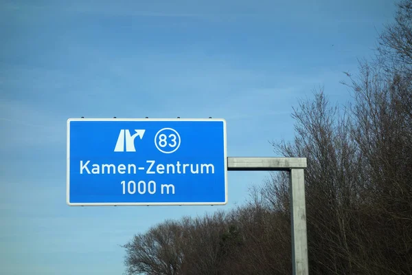 Autobahnabfahrt Kamen Zentrum — Stockfoto