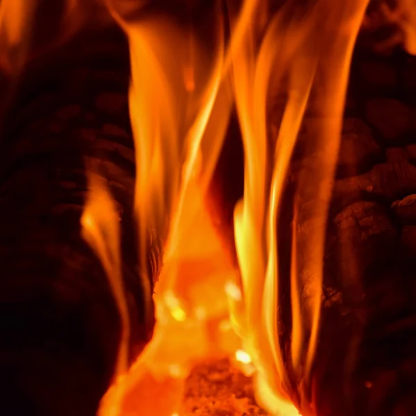 Carvão Quente Fogão Vermelho Queimado Pelo Aquecimento Árvore Partículas — Fotografia de Stock