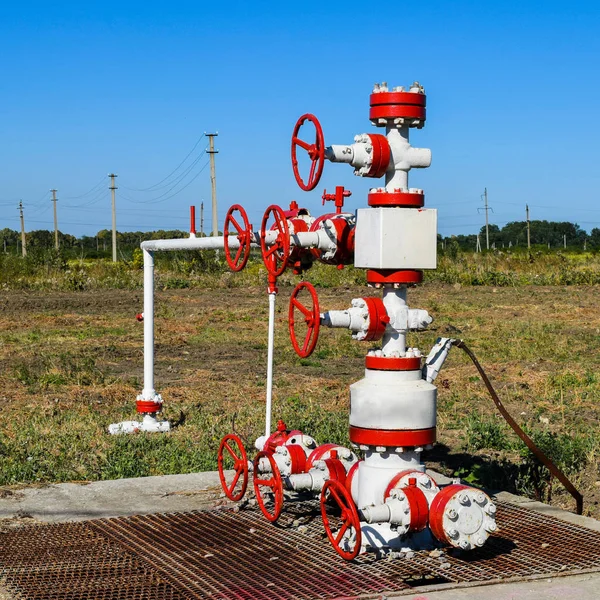 Скважина Добычи Нефти Газа Оборудование Скважины Добыча Нефти — стоковое фото