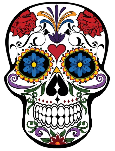 Calavera Schädel Mexikanisches Fest Feier Toter Tag Illustration — Stockfoto