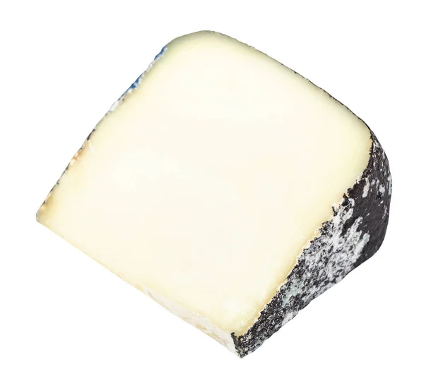 Kus Místního Italského Perla Nera Ovčí Mléko Sýr Izolovaný Bílém — Stock fotografie