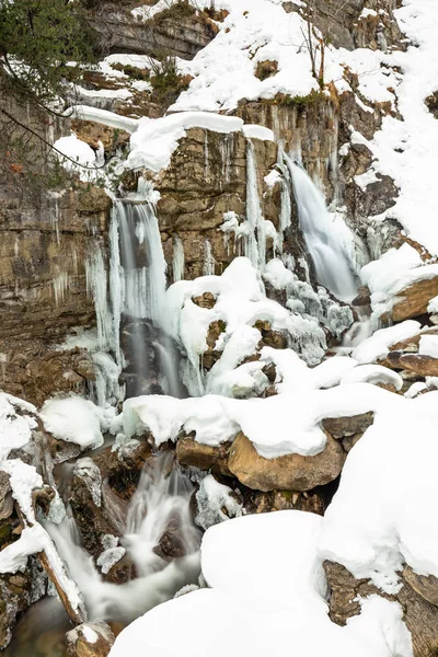 Кухинский Водопад Возле Фарчанта Гари Партенкирхен Зимой — стоковое фото