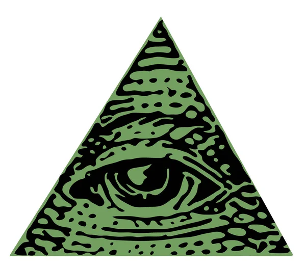 Olho Providência Iluminati Maçonaria Triângulo Ilustração — Fotografia de Stock