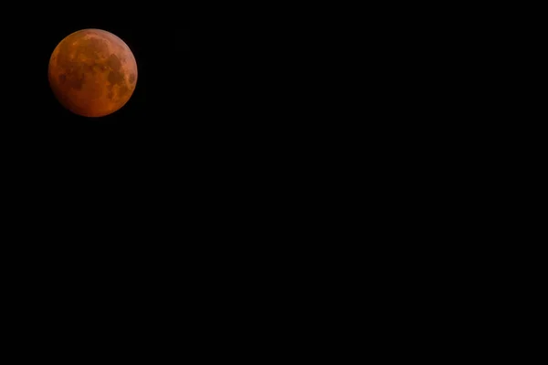 Krvavý Měsíc Německé Hory Rothaargebirge Lednu 2019 Zimě — Stock fotografie