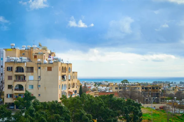Panorama Města Paphos Slunečný Den Kypr — Stock fotografie