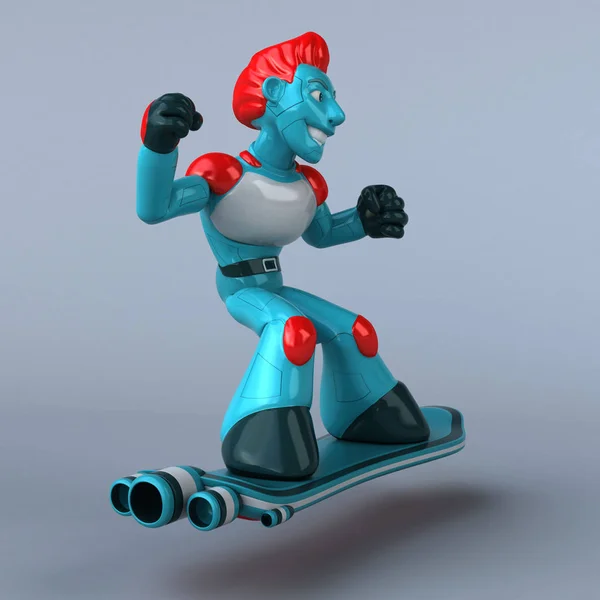 Aranyos Robot Színes Illusztráció — Stock Fotó