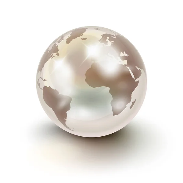 Precious Earth White Pearl Light Effects White — Stock Photo, Image