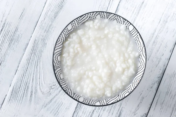 Cuenco Congee Gachas Arroz Asiáticas —  Fotos de Stock