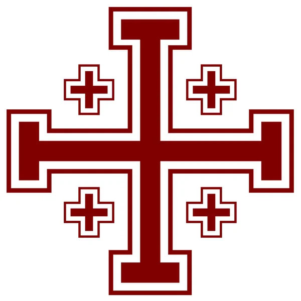 Korståg Riddare Templar Kristet Kors Maltesiska Religion Illustration — Stockfoto