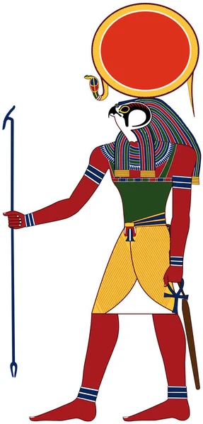 Forntida Egyptiska Amungod Sol Illustration — Stockfoto