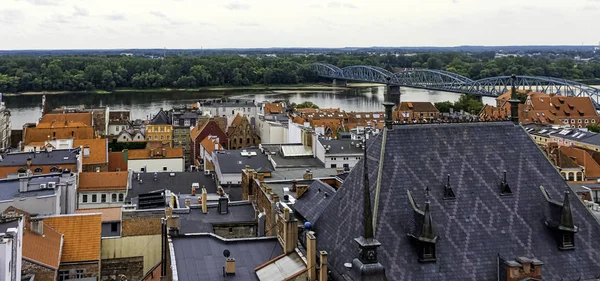 Aerial Panorama Old Town Torun Poland Στις Αυγούστου 2018 — Φωτογραφία Αρχείου