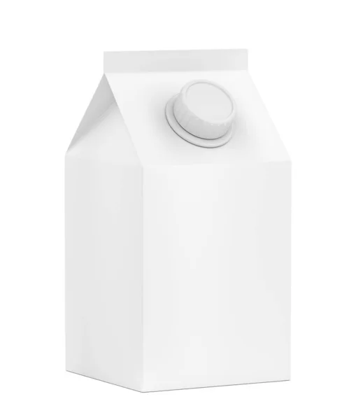 Embalagem Branco Para Leite Sumo Outras Bebidas — Fotografia de Stock