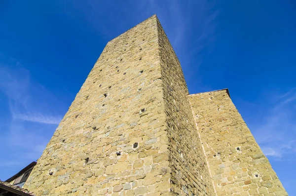 Historische Stadt Vinci Mit Einem Alten Steinernen Turm Typische Architektur — Stockfoto
