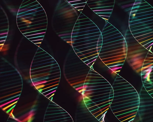 Obraz Kodów Genetycznych Dna Koncepcja Obraz Jako Tło Kolorowych Ilustracji — Zdjęcie stockowe