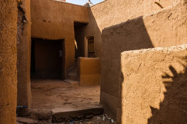 Interior Tradicional Casa Tijolos Lama Árabe Abandonada Majmaah Arábia Saudita — Fotografia de Stock