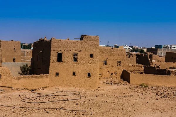 Flyg Bild Leran Tegel Förorter Från Munikh Castle Majmaah Saudiarabien — Stockfoto