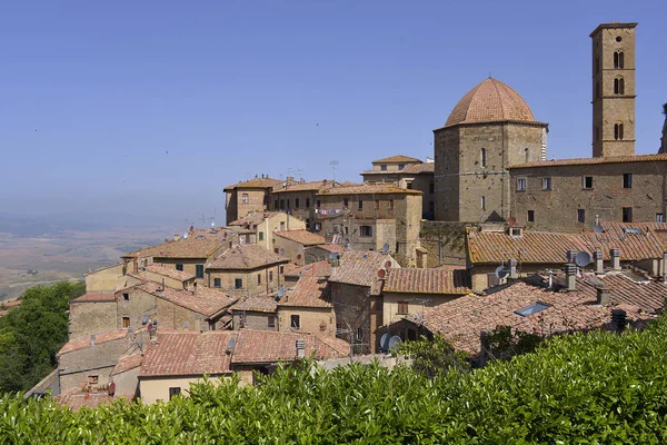 Ciudad Volterra Campanario Catedral Santa Maria Assunta Volterra Una Comuna — Foto de Stock