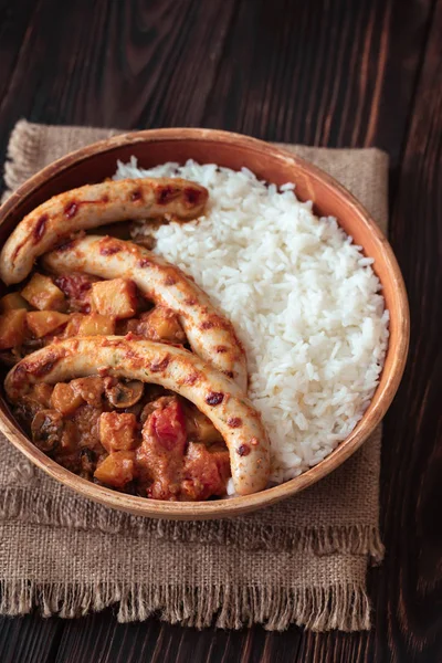Thai Red Curry Sausages — Stock Photo, Image