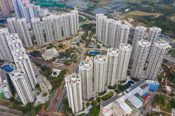 Tin Shui Wai Hong Kong Febrero 2019 Ciudad Residencial Hong — Foto de Stock