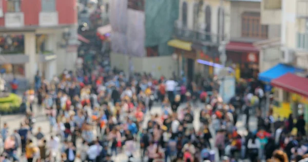 Bokeh Von Menschen Gehen Auf Der Straße — Stockfoto