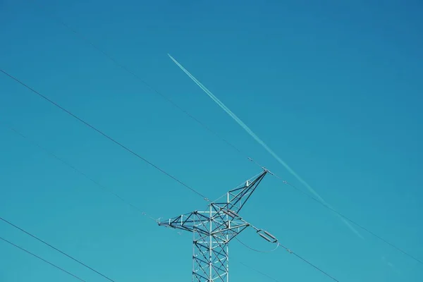 Strommast Und Himmel — Stockfoto