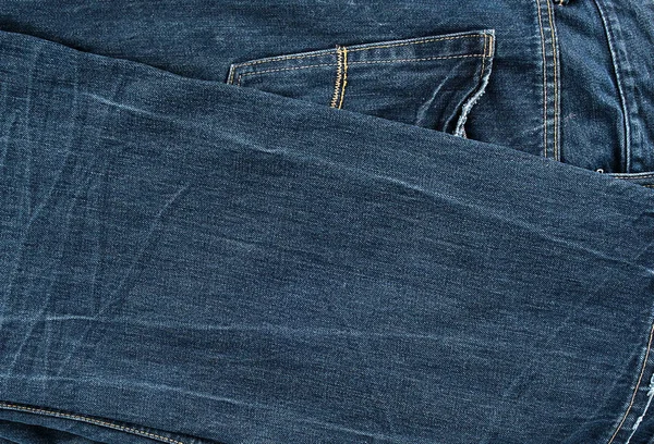 Pantalones Vaqueros Azules Plegados Cerca — Foto de Stock