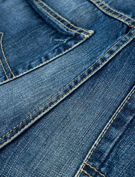 Blue Jeans Varrás Teljes Kerettel Töredék — Stock Fotó