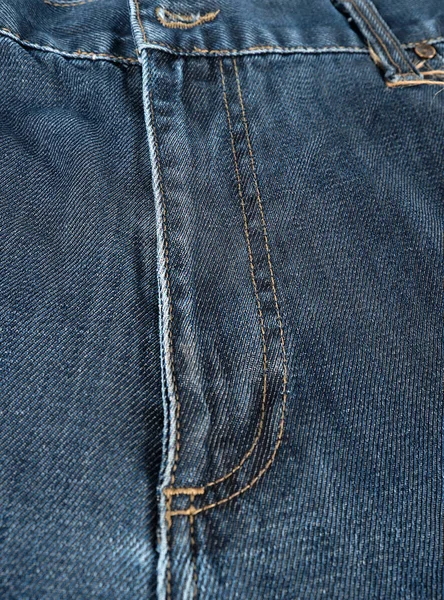 Fragment Jean Bleu Mouche Sur Pantalon Plein Cadre — Photo