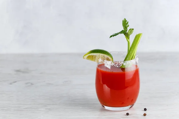 Cocktail Bloody Mary Con Sedano Lime — Foto Stock