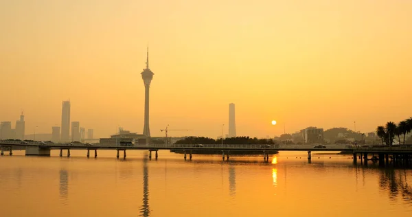 Macao Città Alla Sera — Foto Stock