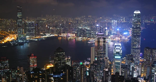 2018年11月8日香港维多利亚山顶 香港夜景 — 图库照片