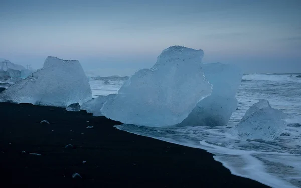 Iceberg Diamond Beach Joekulsarlon Islândia — Fotografia de Stock