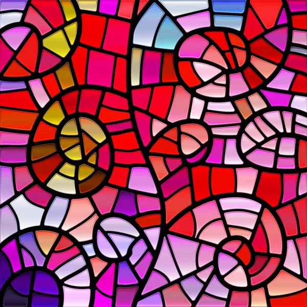 Abstracte Glas Lood Mozaïek Achtergrond Rood Violet — Stockfoto