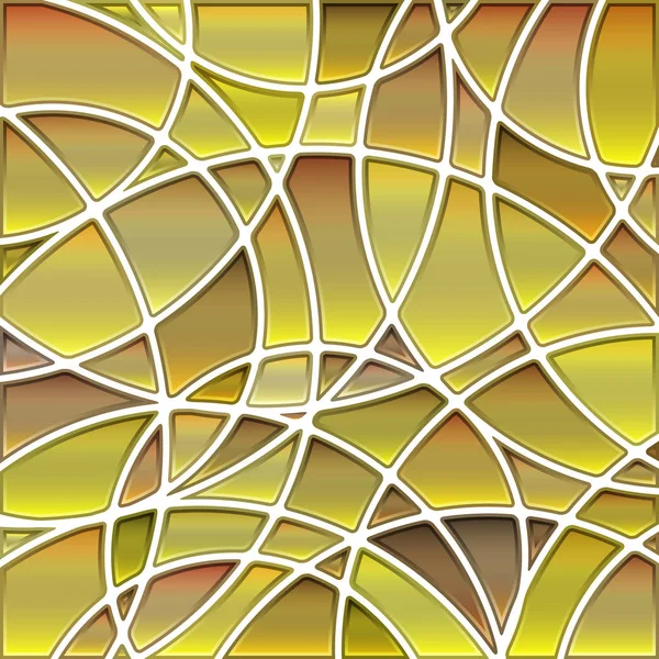 Abstraktní Mozaika Barevného Skla Žluté Kruhy — Stock fotografie