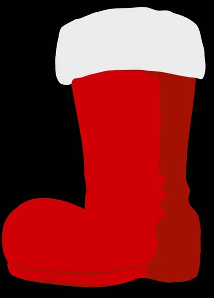 Santa Claus Zapato Bota Navidad Temporada Ilustración —  Fotos de Stock