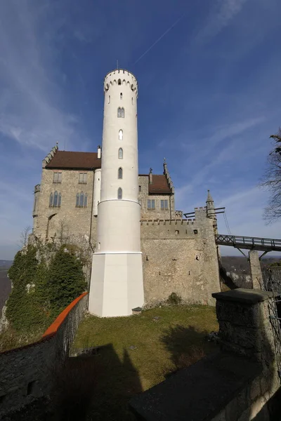 Zamek Lichtenstein Niemczech — Zdjęcie stockowe