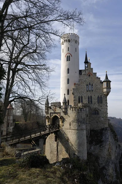 Zamek Lichtenstein Niemczech — Zdjęcie stockowe