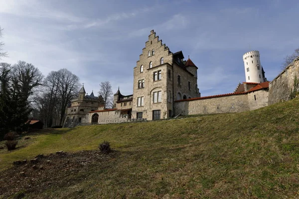 Hrad Lichtenstein Německu — Stock fotografie