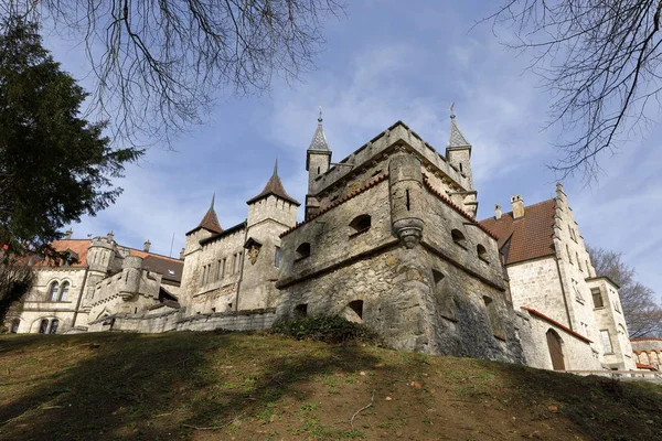 Castillo Lichtenstein Alemania — Foto de Stock