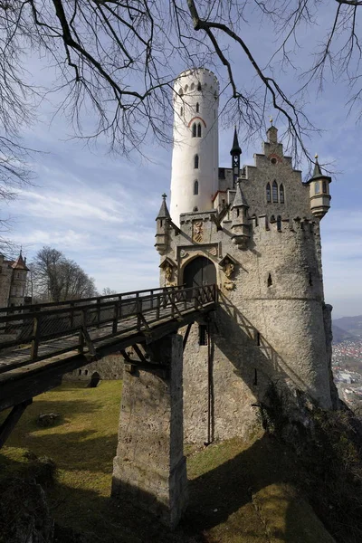 Zamek Lichtenstein Niemczech — Zdjęcie stockowe