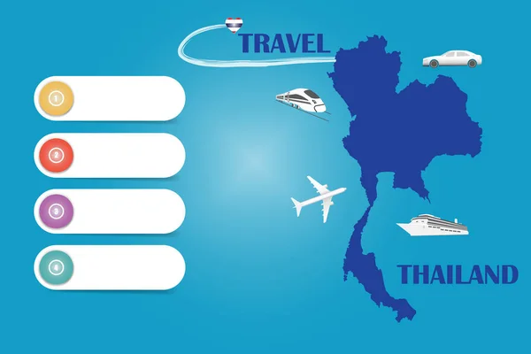 Viajes Tailandia Plantilla Vector Para Agencias Viajes Etc Vector Que —  Fotos de Stock