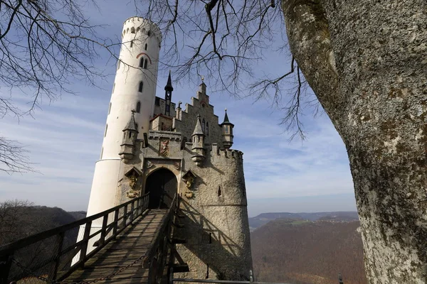 Castillo Lichtenstein Alemania — Foto de Stock