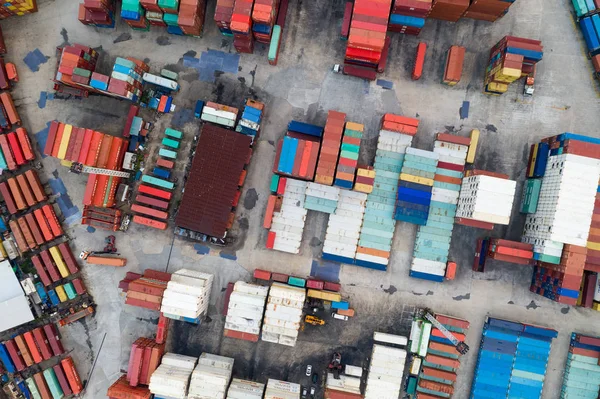 Tin Shui Wai Hong Kong October 2018 Top View Container — стоковое фото