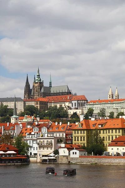 Vue Vieille Ville Prague Avec Palais Château Royal Cathédrale Saint — Photo